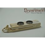 Gyertyatartó szánkó fa 6x35x4 cm - Natúr-ezüst