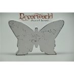 Pillangó fa 15x10 cm - Fehér