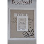 Fényképtartó "Home" felirattal fa natúr-krém