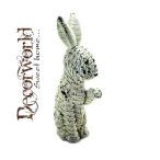 Nyúl poly 6,5x3x12cm - Fehér