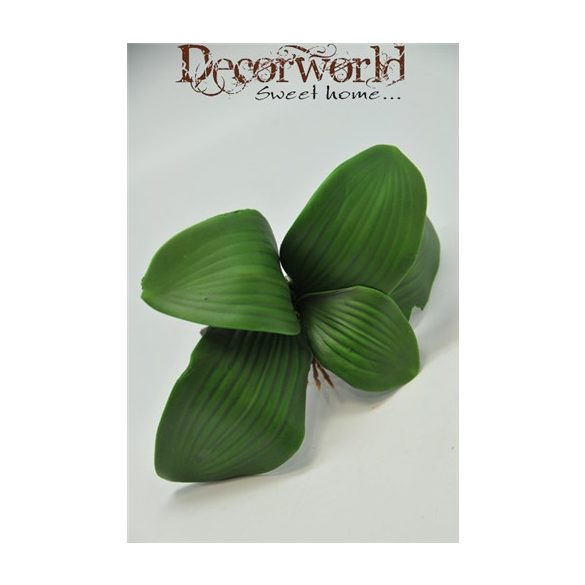 Orchidea levél élethű gumi 25cm - Zöld