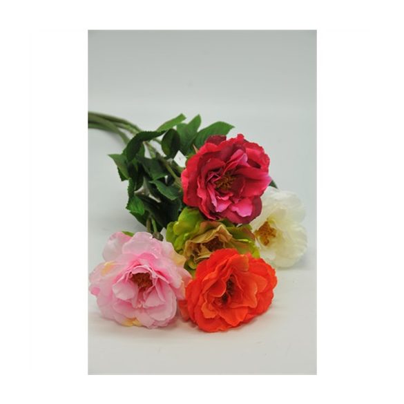 Selyemvirág Rózsa műanyag 60cm színes 3 féle