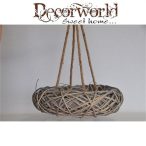 Vessző koszorú akasztós 45X11cm natúr