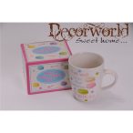 Bögre maracon porcelán 10,5x8,5cm színes 4 féle