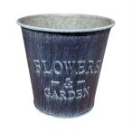 Kaspó bádog kerek fém 10,5x10,5x7,5cm - 4 színben