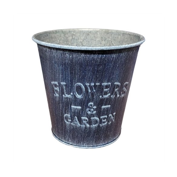 Kaspó bádog kerek fém 10,5x10,5x7,5cm - 4 színben