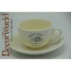 Csésze kerámia 12,5x10x6,5 & 16,5x16,5x2,5cm - Krém