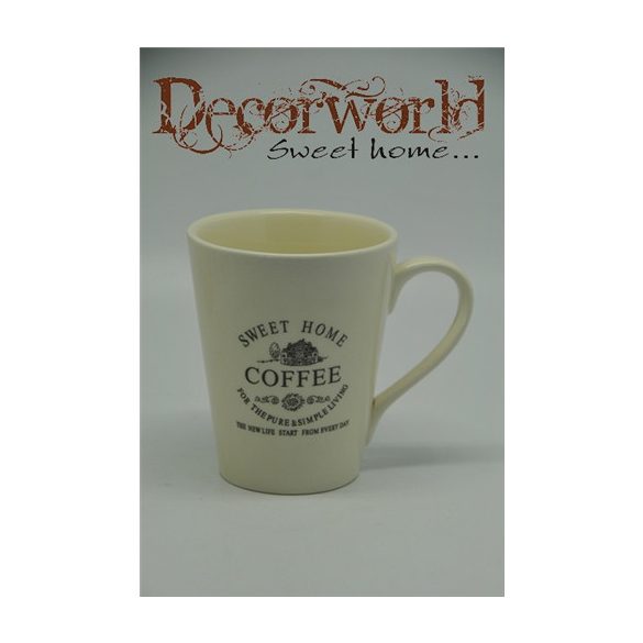 Bögre kerámia 13x9,5x11,5cm - Krém