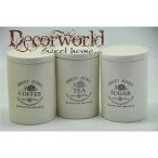 Tároló kerámia 9x9x13cm 3 féle - Krém