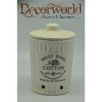 Tároló kerámia 13x13x19cm - Krém