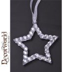 Csillag dísz műanyag 9,5cm átlátszó