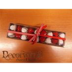 Harang akasztós fém 2,5 cm piros-fehér s/18