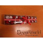 Harang akasztós 1,5 cm piros-fehér s/40