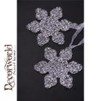 Hópehely akasztós műanyag 22cm fehér S/2