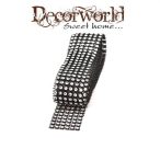 Strasszos szalag műanyag 183x3cm - Fekete