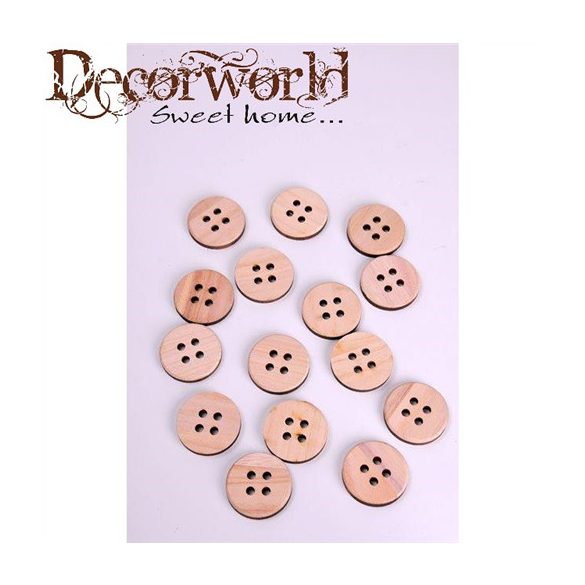 Fa gomb 5cm - Natúr S/12