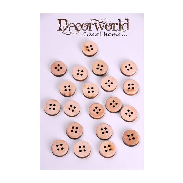 Fa gomb 2,5cm - Natúr S/20