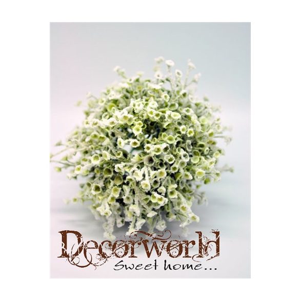 Műnövény gömb műanyag 20cm - Havas