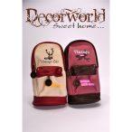   Tolltartó hátizsák alalkú Vintage mintás textil krém-piros, szürke 2 féle