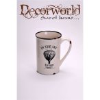 Bögre mintás dobozban porcelán színes 4 féle