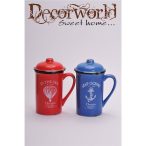 Bögre mintás porcelán színes 3 féle