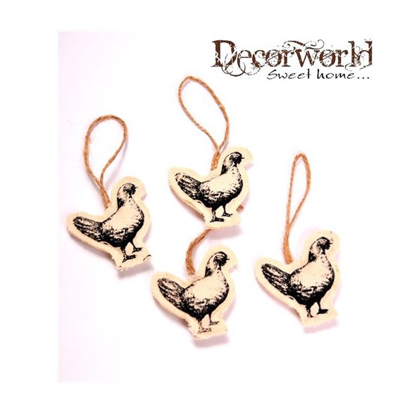 Ajándékkísérő dísz textil 10,5x6,5x2,5cm natúr - S/4