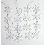 Karácsonyfadísz hópihe 6,5cm műanyag fehér S/16