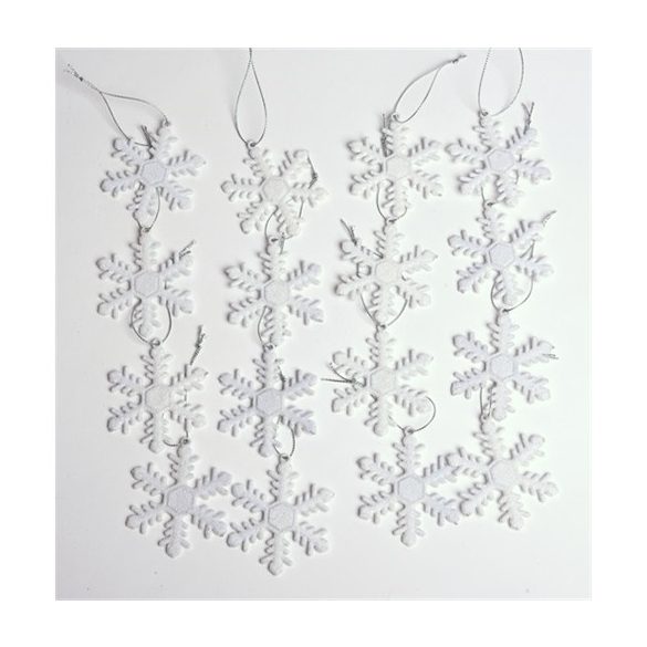 Karácsonyfadísz hópihe 6,5cm műanyag fehér S/16