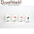 Bögre bajusz-cilinder kanállal porcelán 4 féle