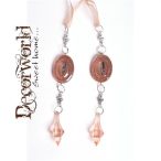 Dekoráció akasztós műanyag 23 cm - Réz színű S/2