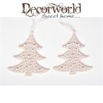 Fenyő akasztós műanyag 9,5cm gyöngyház S/2