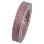 Szalag csillaggal textil 10mm x 10m mályva