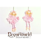 Tündér textil 18cm - Rózsaszín 2 féle