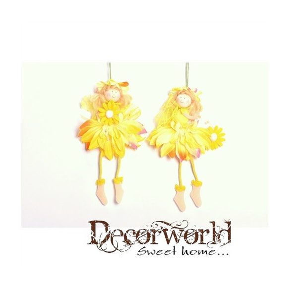 Tündér textil 18cm - Sárga 2 féle