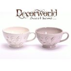 Csésze kerámia 17x8cm szürke - fehér 2 féle