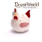 Tyúk kerámia 7x9cm - Fehér