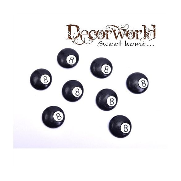 Biliárdgolyó ragasztós poly 2,9 cm - Fekete-fehér S/8