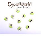 Virág ragasztós poly 1,9 cm - Zöld S/10