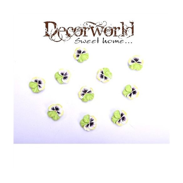 Virág ragasztós poly 1,9 cm - Zöld S/10