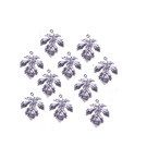 Dekoráció fenyőfa fém ezüst S/10