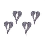 Dekoráció szárny fém ezüst S/4