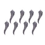 Dekoráció szárny fém ezüst S/8