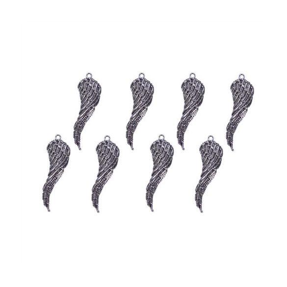 Dekoráció szárny fém ezüst S/8