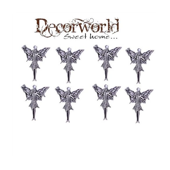 Dekoráció angyal fém ezüst S/8