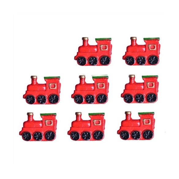 Mozdony ragasztós poly 2,5x2cm piros S/8