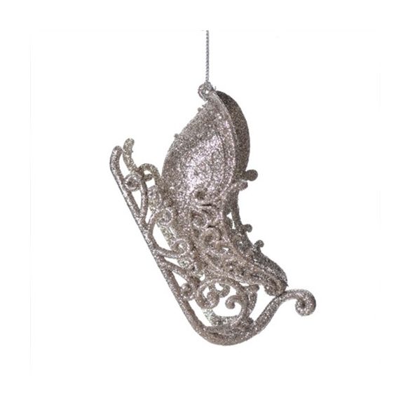 Szánkó műanyag 11x6x4cm - Pezsgő