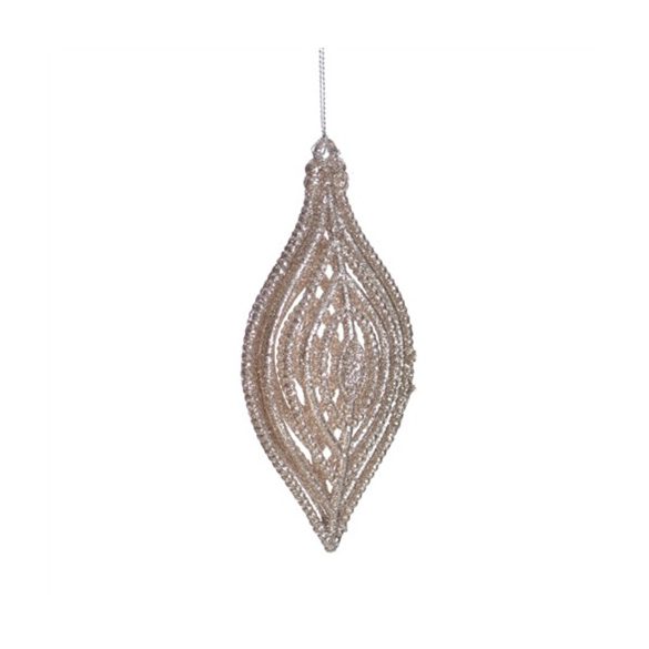 Csepp műanyag 12x6cm - Pezsgő