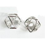 Dekoráció fém fűzhető kővel ezüst