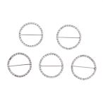 Dekoráció fém fűzhető strasszos karika ezüst