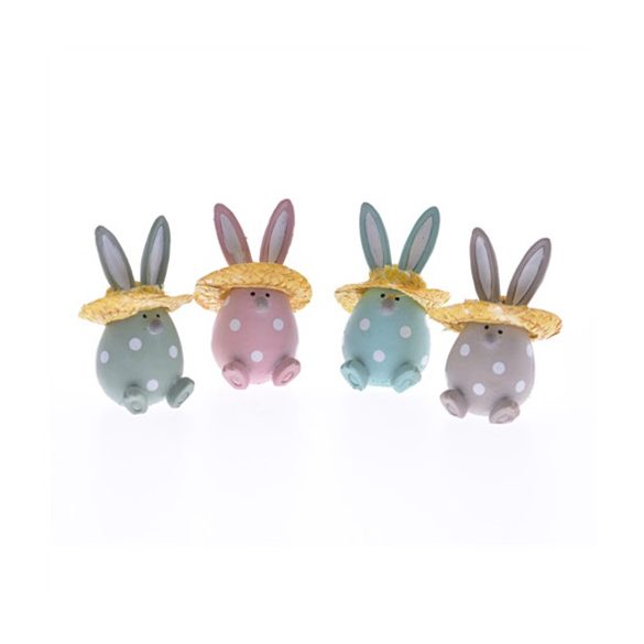 Nyuszi poly 7,5x7,5x14cm - 4féle